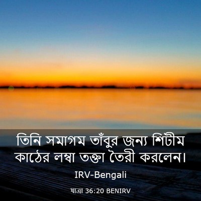 Picture 03 - যাত্ৰা 36:20 BENIRV - তিনি সমাগম তাঁবুর - Bible Verse Picture