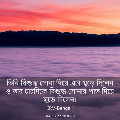 Picture 03 - যাত্ৰা 37:11 BENIRV - তিনি বিশুদ্ধ সোনা - Bible Verse Picture