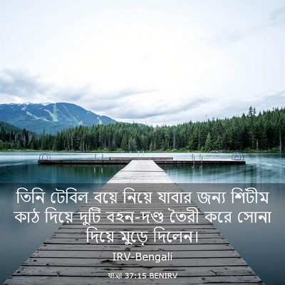 Picture 03 - যাত্ৰা 37:15 BENIRV - তিনি টেবিল বয়ে - Bible Verse Picture