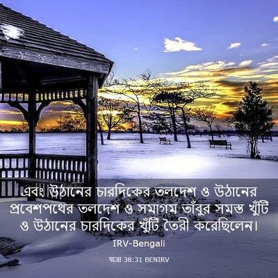 Picture 03 - যাত্ৰা 38:31 BENIRV - এবং উঠানের - Bible Verse Picture