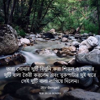 Picture 03 - যাত্ৰা 39:16 BENIRV - তারা সোনার দুটি - Bible Verse Picture