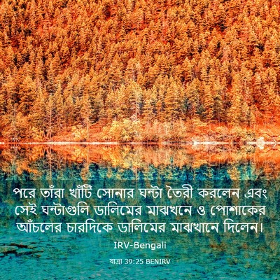 Picture 03 - যাত্ৰা 39:25 BENIRV - পরে তাঁরা খাঁটি - Bible Verse Picture