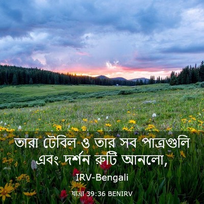 Picture 03 - যাত্ৰা 39:36 BENIRV - তারা টেবিল ও তার সব - Bible Verse Picture
