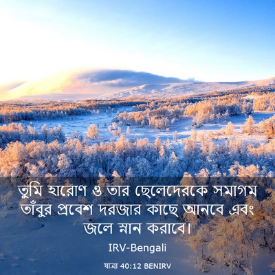 Picture 03 - যাত্ৰা 40:12 BENIRV - তুমি হারোণ ও তার - Bible Verse Picture