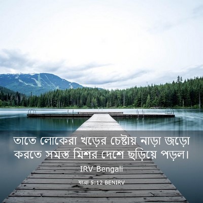 Picture 03 - যাত্ৰা 5:12 BENIRV - তাতে লোকেরা খড়ের - Bible Verse Picture