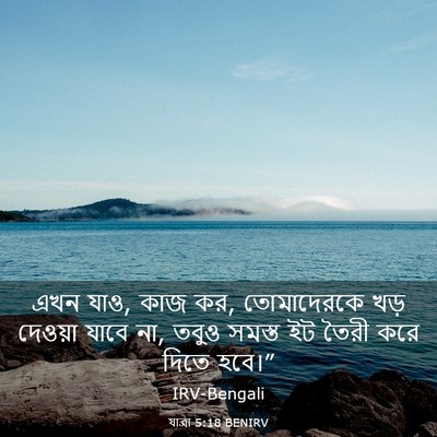 Picture 03 - যাত্ৰা 5:18 BENIRV - এখন যাও, কাজ কর, - Bible Verse Picture