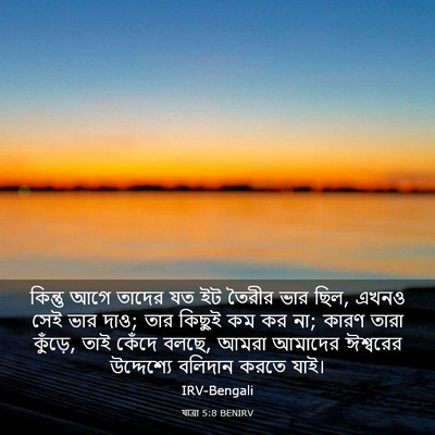 Picture 03 - যাত্ৰা 5:8 BENIRV - কিন্তু আগে তাদের - Bible Verse Picture
