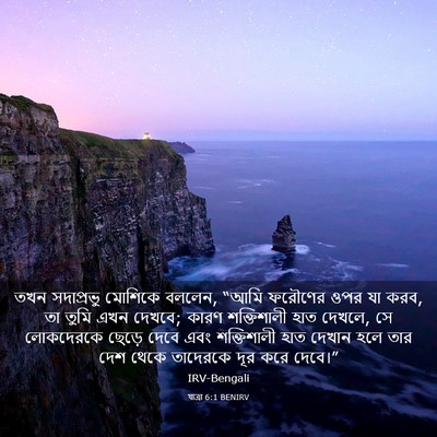Picture 03 - যাত্ৰা 6:1 BENIRV - তখন সদাপ্রভু - Bible Verse Picture