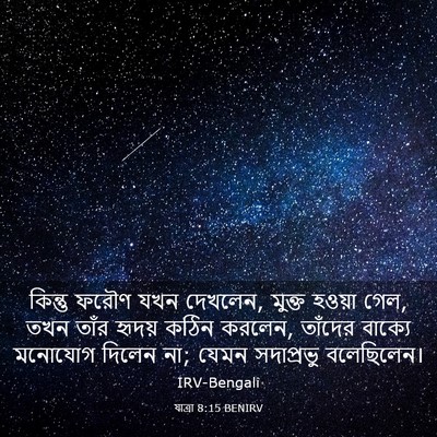 Picture 03 - যাত্ৰা 8:15 BENIRV - কিন্তু ফরৌণ যখন - Bible Verse Picture