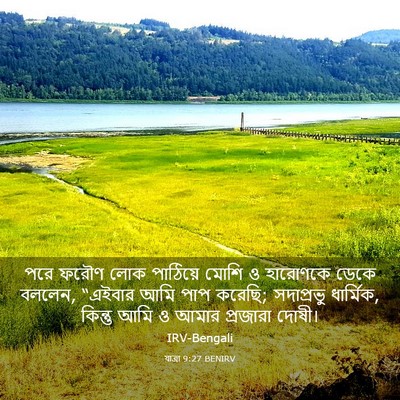 Picture 03 - যাত্ৰা 9:27 BENIRV - পরে ফরৌণ লোক - Bible Verse Picture