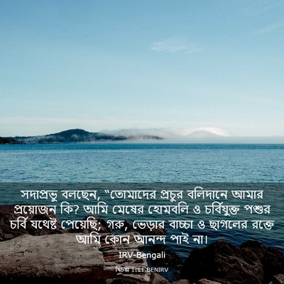 Picture 03 - যিচয়া 1:11 BENIRV - সদাপ্রভু বলছেন, - Bible Verse Picture