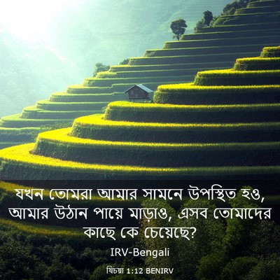 Picture 03 - যিচয়া 1:12 BENIRV - যখন তোমরা আমার - Bible Verse Picture