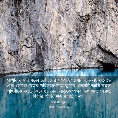 Picture 03 - যিচয়া 10:14 BENIRV - পাখীর বাসার মতো - Bible Verse Picture
