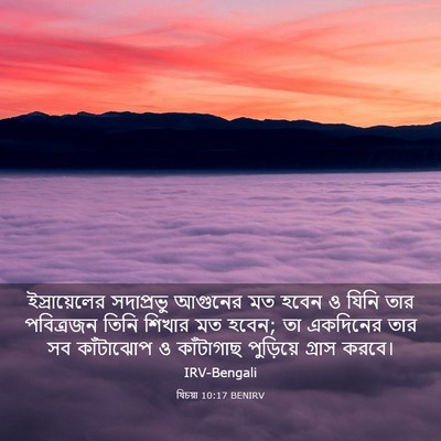 Picture 03 - যিচয়া 10:17 BENIRV - ইস্রায়েলের - Bible Verse Picture