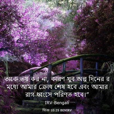 Picture 03 - যিচয়া 10:25 BENIRV - তাকে ভয় কর না, - Bible Verse Picture