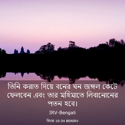 Picture 03 - যিচয়া 10:34 BENIRV - তিনি করাত দিয়ে - Bible Verse Picture