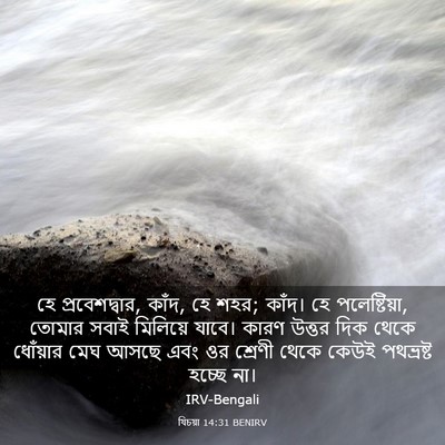Picture 03 - যিচয়া 14:31 BENIRV - হে প্রবেশদ্বার, - Bible Verse Picture