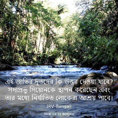 Picture 03 - যিচয়া 14:32 BENIRV - এই জাতির দূতদের কি - Bible Verse Picture