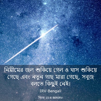 Picture 03 - যিচয়া 15:6 BENIRV - নিম্রীমের জল - Bible Verse Picture