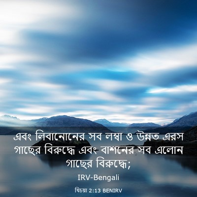 Picture 03 - যিচয়া 2:13 BENIRV - এবং লিবানোনের সব - Bible Verse Picture