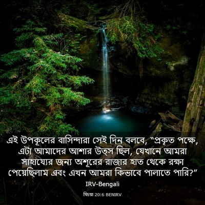 Picture 03 - যিচয়া 20:6 BENIRV - এই উপকূলের - Bible Verse Picture