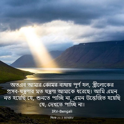 Picture 03 - যিচয়া 21:3 BENIRV - অতএব আমার কোমর - Bible Verse Picture