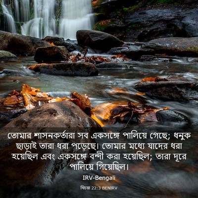 Picture 03 - যিচয়া 22:3 BENIRV - তোমার শাসনকর্তারা - Bible Verse Picture