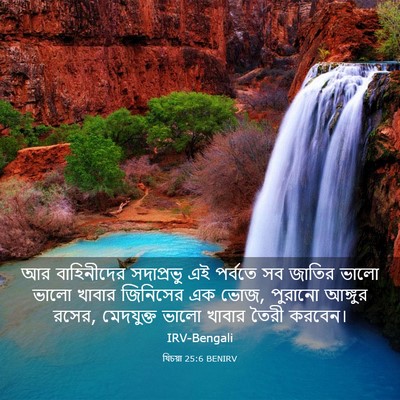 Picture 03 - যিচয়া 25:6 BENIRV - আর বাহিনীদের - Bible Verse Picture
