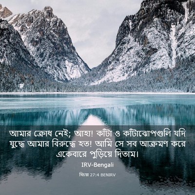 Picture 03 - যিচয়া 27:4 BENIRV - আমার ক্রোধ নেই; - Bible Verse Picture
