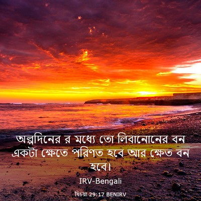 Picture 03 - যিচয়া 29:17 BENIRV - অল্পদিনের র মধ্যে - Bible Verse Picture
