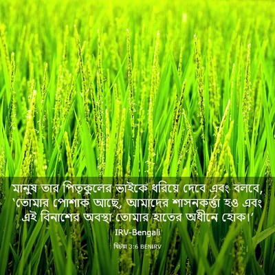 Picture 03 - যিচয়া 3:6 BENIRV - মানুষ তার - Bible Verse Picture