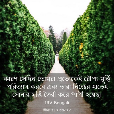 Picture 03 - যিচয়া 31:7 BENIRV - কারণ সেদিন তোমরা - Bible Verse Picture