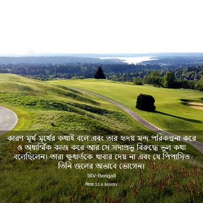 Picture 03 - যিচয়া 32:6 BENIRV - কারণ মূর্খ - Bible Verse Picture