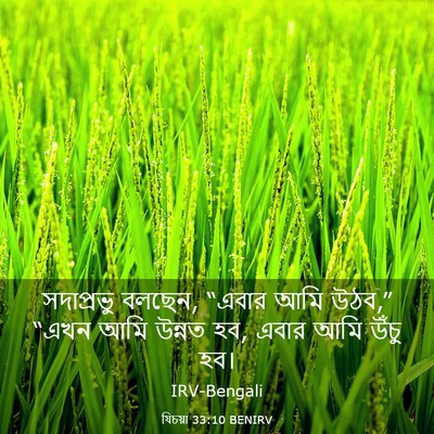 Picture 03 - যিচয়া 33:10 BENIRV - সদাপ্রভু বলছেন, - Bible Verse Picture