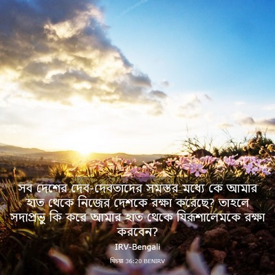 Picture 03 - যিচয়া 36:20 BENIRV - সব দেশের - Bible Verse Picture