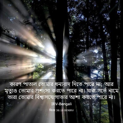 Picture 03 - যিচয়া 38:18 BENIRV - কারণ পাতাল তোমার - Bible Verse Picture