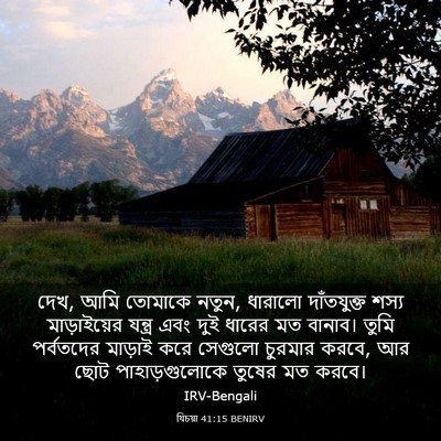 Picture 03 - যিচয়া 41:15 BENIRV - দেখ, আমি তোমাকে - Bible Verse Picture