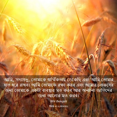 Picture 03 - যিচয়া 42:6 BENIRV - আমি, সদাপ্রভু, - Bible Verse Picture