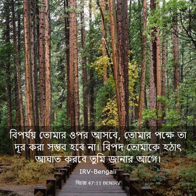 Picture 03 - যিচয়া 47:11 BENIRV - বিপর্যয় তোমার - Bible Verse Picture