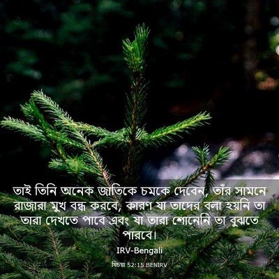 Picture 03 - যিচয়া 52:15 BENIRV - তাই তিনি অনেক - Bible Verse Picture