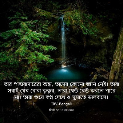 Picture 03 - যিচয়া 56:10 BENIRV - তার পাহারাদারেরা - Bible Verse Picture