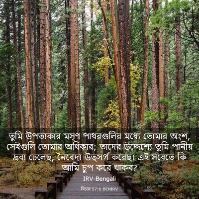 Picture 03 - যিচয়া 57:6 BENIRV - তুমি উপত্যকার - Bible Verse Picture