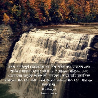 Picture 03 - যিচয়া 58:11 BENIRV - তখন সদাপ্রভুই - Bible Verse Picture