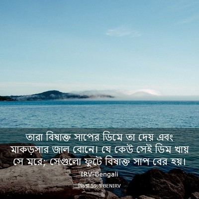 Picture 03 - যিচয়া 59:5 BENIRV - তারা বিষাক্ত - Bible Verse Picture