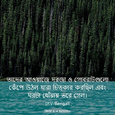 Picture 03 - যিচয়া 6:4 BENIRV - তাদের আওয়াজে - Bible Verse Picture