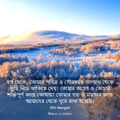 Picture 03 - যিচয়া 63:15 BENIRV - স্বর্গ থেকে, তোমার - Bible Verse Picture