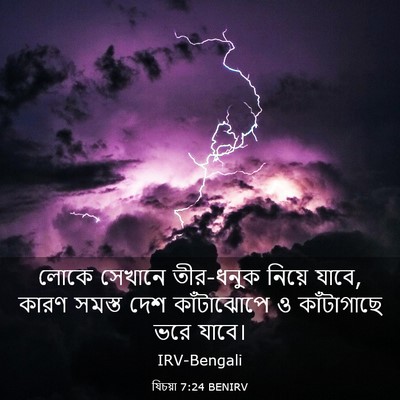 Picture 03 - যিচয়া 7:24 BENIRV - লোকে সেখানে - Bible Verse Picture