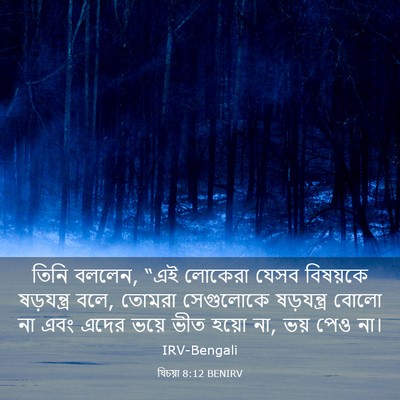 Picture 03 - যিচয়া 8:12 BENIRV - তিনি বললেন, “এই - Bible Verse Picture