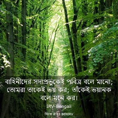 Picture 03 - যিচয়া 8:13 BENIRV - বাহিনীদের - Bible Verse Picture