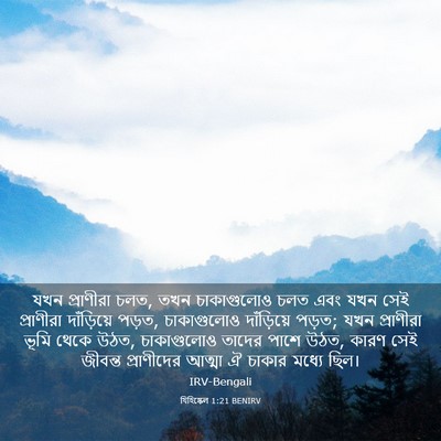 Picture 03 - যিহিষ্কেল 1:21 BENIRV - যখন প্রাণীরা চলত, - Bible Verse Picture